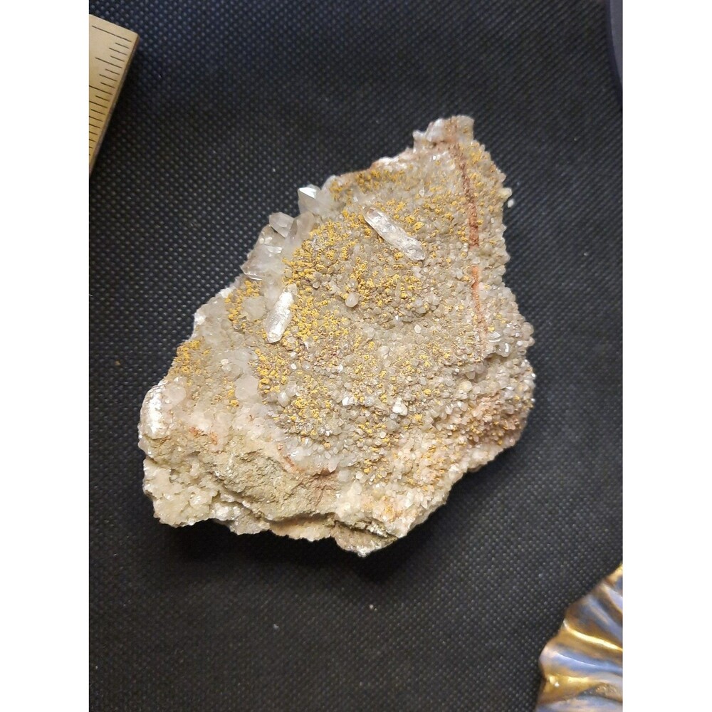Rare Quartz , Calcite and Stilpnomelane Crystal Cluster from Rocarri Quarry - Picture 3 of 8